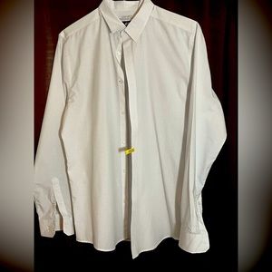 H&M Easy Iron white with black dots. Large